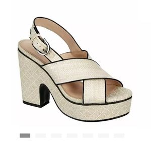 New Nude Wedge Sandals Size 6